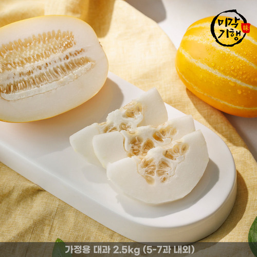 [미각기행] 성주 고당도 꿀참외 가정용 대과 2.5kg (5-7과 내외)