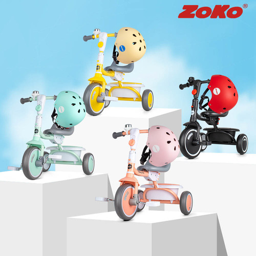[세트]ZOKO 조코 폴딩 미니 유아동 세발자전거+헬멧