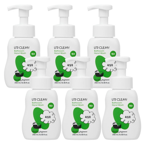 유어클린 항균 핸드워시 욕실용 파우더향 250ml 본품 x 6개