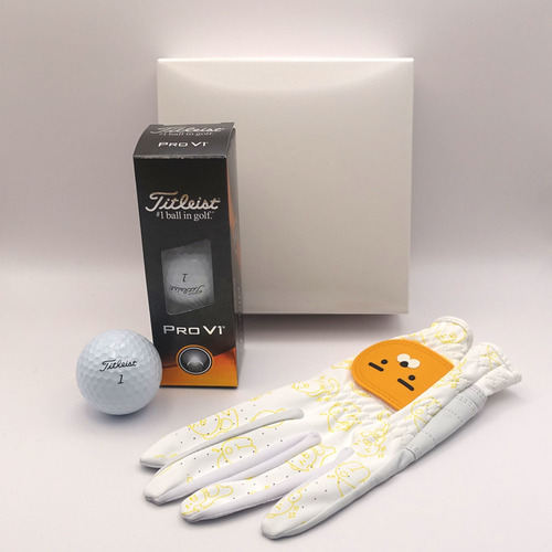 타이틀리스트 ProV1 골프공 3구 + 카카오 골프장갑 라이언 여성용 왼손 1개 (19호) 세트