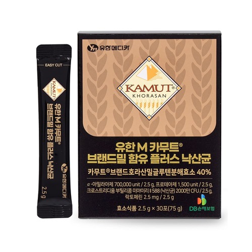 유한메디카 카무트 낙산균 프로바이오틱스 소화 효소 변비 과민성대장 1박스