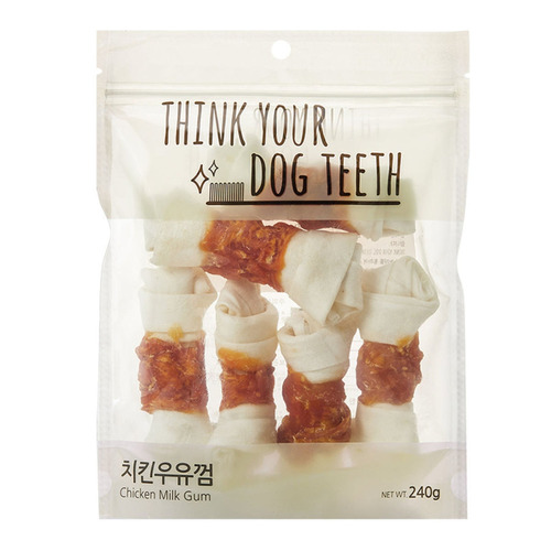 THINK YOUR DOG TEETH 치킨 딩고 우유껌 6P