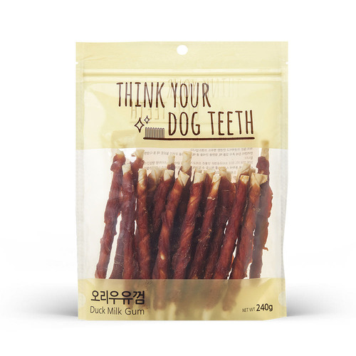 THINK YOUR DOG TEETH 오리 딩고 우유껌 스틱 24P
