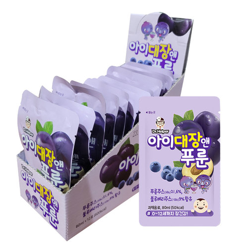 [닥터헬퍼] 아이대장앤 푸룬 80ml x 12포 (어린이푸룬주스)