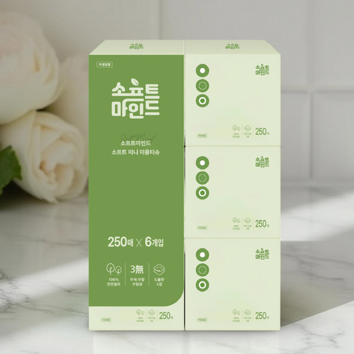 소프트 미니미용티슈 2겹 250매