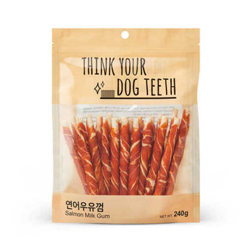 THINK YOUR DOG TEETH 연어 딩고 우유껌 스틱 20P