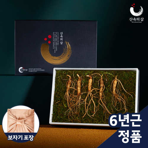[산속의삼] 100% 국내산 6년근 프리미엄 정품 산양산삼 5뿌리 (당일채취 산지직송)
