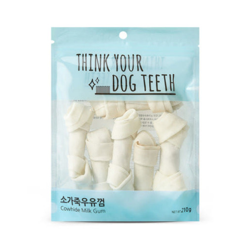 Think your dog teeth 소가죽 우유스틱껌 6P (250g)