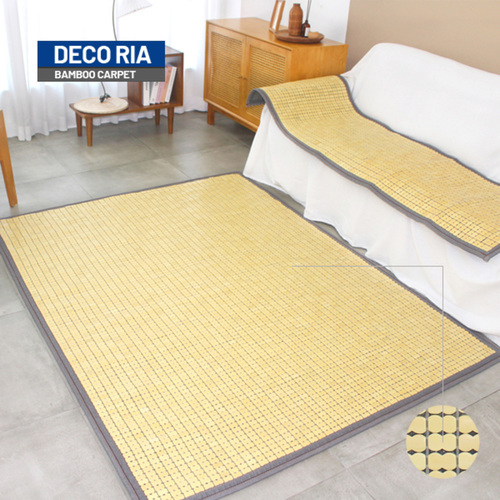 [DECO RIA] 데코리아 고급 마작 사각보더 대나무 매트 더블 150x195CM