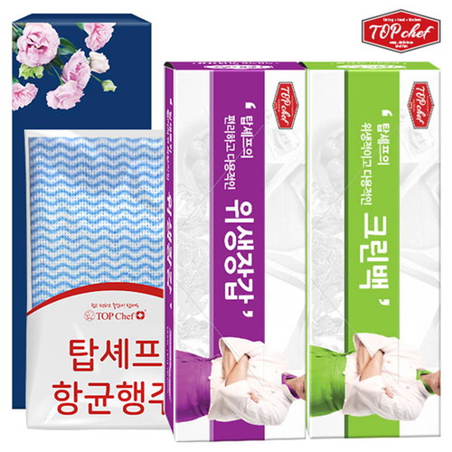 탑셰프 위생장갑 크린백 행주(3종)