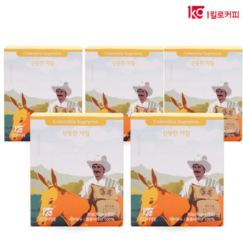 1킬로커피 산뜻한 아침 5개입 드립백 커피 5팩