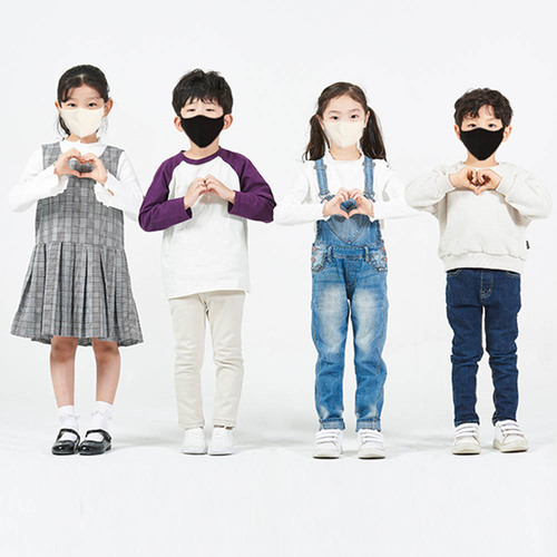들꽃잠 (어린이용)인견 다이마루 필터 입체마스크(5개)