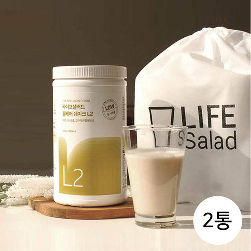 [라이프샐러드] 저당/고단백 영양식 웰케어 쉐이크 L2 700gx2통(1개월분)