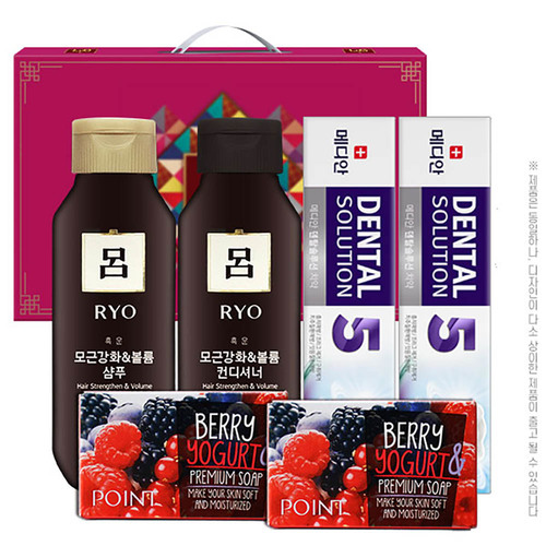 아모레 려샴푸180용기 린스180용기 메디안치약90g2P 애경포인트베리비누2P(6종)