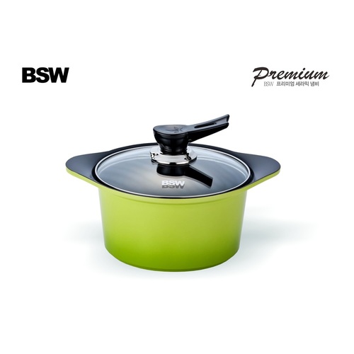 BSW 프리미엄 세라믹 냄비 양수20cm