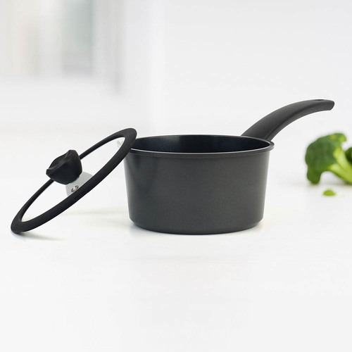 [알루아트] IH 매트블랙 편수냄비18cm