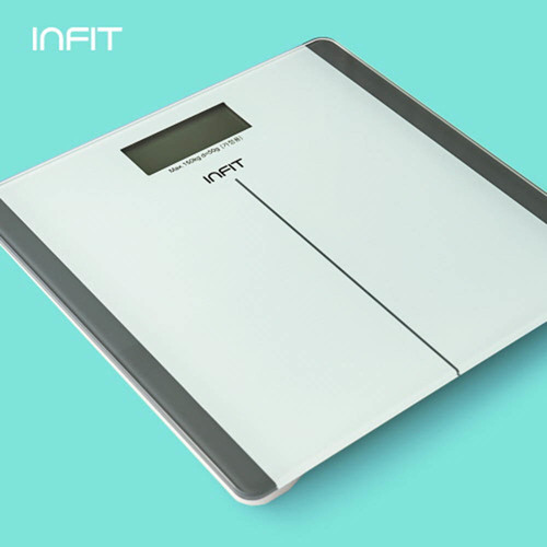 인핏 BASICS 민트 스트라이프 디지털 체중계_SM-100