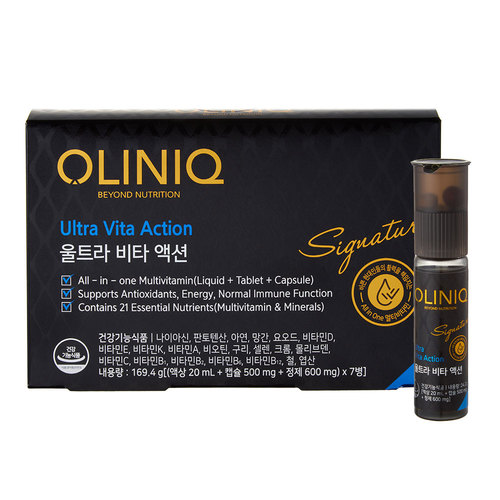 올리닉 울트라 비타액션 (액상20ml+캡슐500mg+정제600mg*7병/7일분)