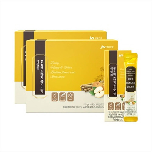 JW중외생활건강 데일리 꿀 & 배도라지 골드스틱 2개월분(10ml * 10포 * 6개)